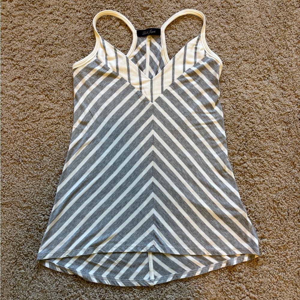 Laila Jayde Striped Racerback Tank Top